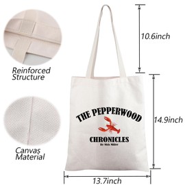 TGBJE TV Show Inspired Tote Bag TV Series Lover Gift The Pepperwood Chronicles Shoulder Bag Nick Miller Fans Gift (C-Chronicles tote)