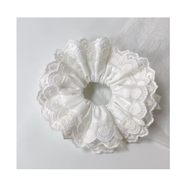 Deartiarown Lace Scrunchie Hair Tie, Elastic Ponytail Holder, Eyelet Design
