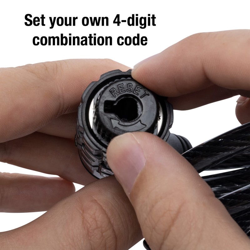 Master Lock Black Set Your Own Combination Bike Lock, Metal