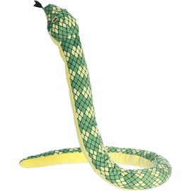 Aurora® Playful Snake Kusheez™ Boa Stuffed Animal - Lifelike - Versatile Fun - Emerald 51 Inches