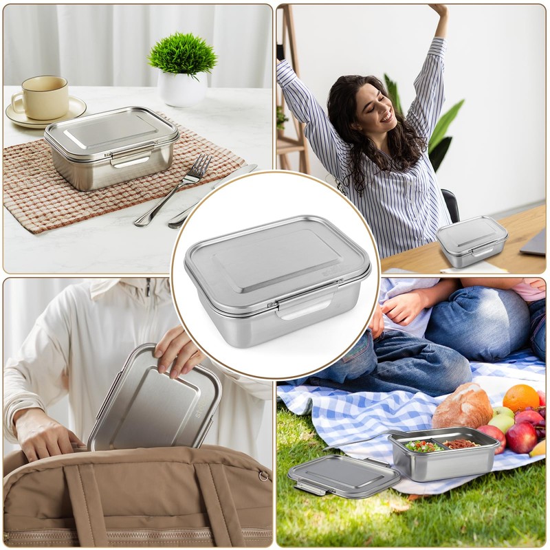 STEELBY Stainless Steel Lunch Box - Leak-Proof Bento Container with