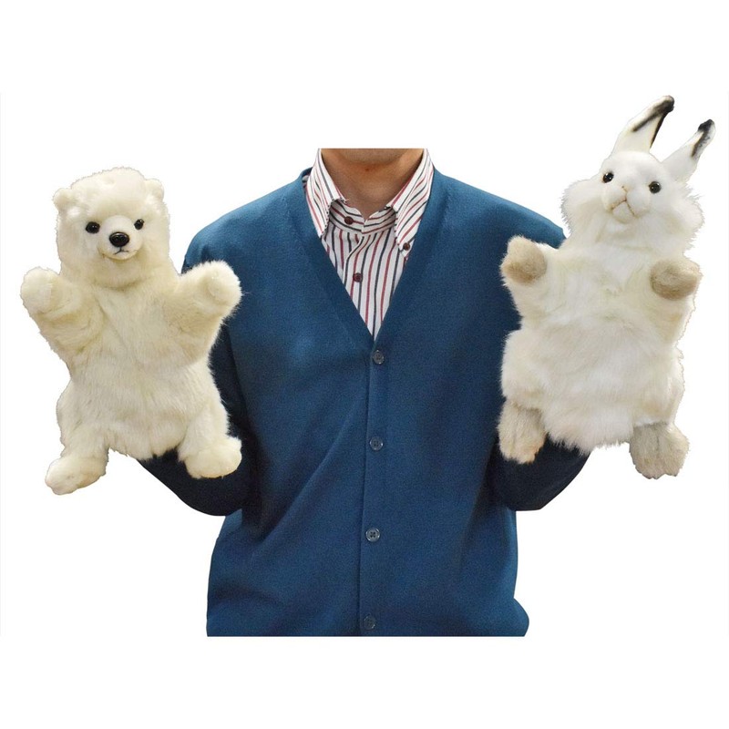 BH7156 HANSA シロウサギ ハンドパペット