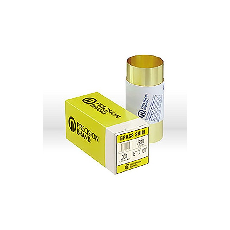 Brass Shim Stock Rolls - 17s3 .003 brass shimstock 6"x100"