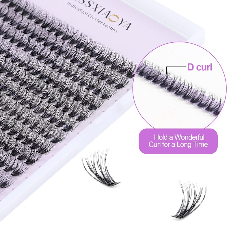Cluster Eyelash 240pcs 40D 0.07 D Curl 12mm Cluster Eyelashes