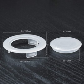 KOMUNJ 2 Sets Patio Table Umbrella Hole Ring and Cap Set, Plastic Umbrella Hole Plug Cover Standard Size Table Centre Ring for Umbrella Hole Insert Outdoor Garden Parasol Accessory, White