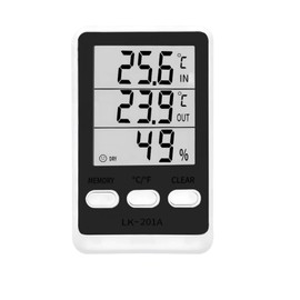 Room Thermometer, Indoor and Outdoor Hygrometer, Temperature Sensor, Magnet Suspension Bracket, with 1.5 Meter Long Cable Sensor, for Household Refrigerators, Supermarket Freezers, Pharmacies