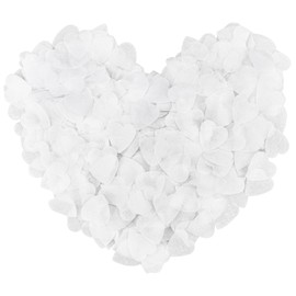 10000 Pieces Of Biodegradable Confetti 100g Biodegradable Tissue Paper Wedding Confetti, Table Confetti，White Heart Confetti for Weddings Decorations And Celebrations for 20 to 25 Wedding Guests