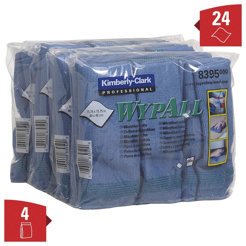 WypAll Microfibre Cloths 8395 - 1 Carry Pack x 6