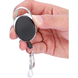 Llavero Retráctil, llaveros Retráctiles, Alta Resistencia Portatarjetas Retráctil con Carrete de Cinturón para Mujeres y Hombres