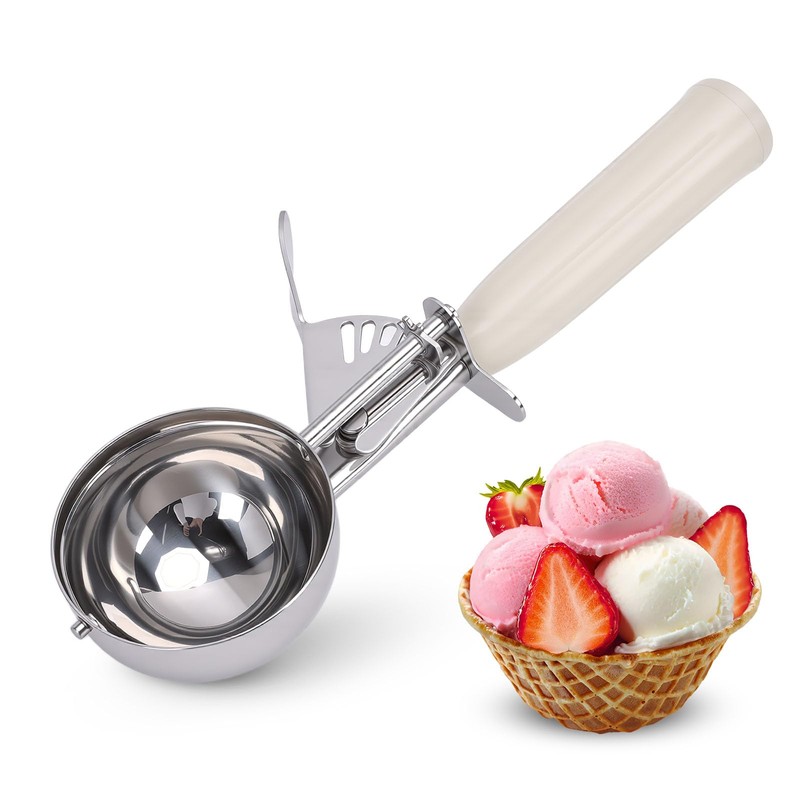 Cuchara Para Helado con Palanca, Acero Inoxidable 304, Mango Antideslizante