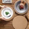 WENFOME Round Jute Woven Placemats Set of 6, Braided Tablemats