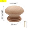 20Pcs Wooden Cabinet Knobs Unfinished Wood Knobs for Dresser Mushroom