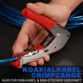 Hiija Crimping Tool Coaxial Cable Kit - F Connector Crimping Tool with 20 F RG6 Connectors