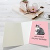 Obbyidk Funny Cat Birthday Card for Friend Family, Cute Birthday