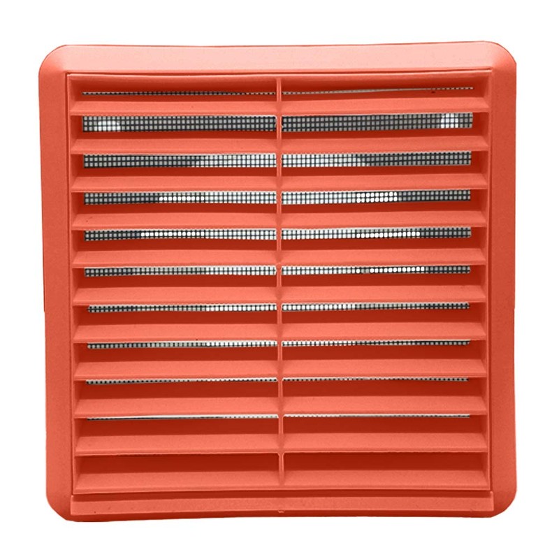 Kair Terracotta Louvred Wall Vent Grille 155mm External Dimension with