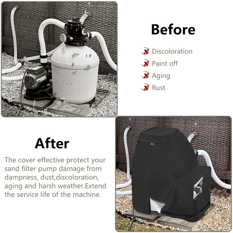 Bitubi Sand Filter Pump Cover,Waterproof Anti-UV Above Ground Pool Pump