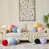 Ball Pillow, Decorative Round Pillow for Couch n, Circle Throw