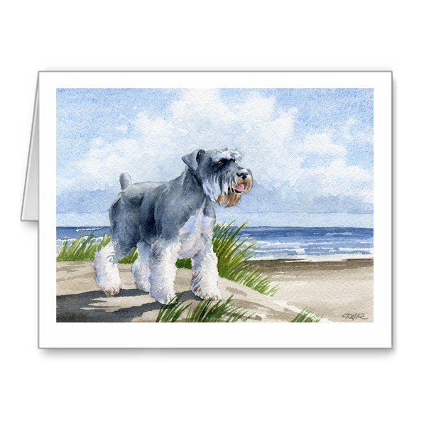 DJ Rogers Fine Art Miniature Schnauzer At The Beach -