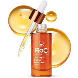 RoC Multi Correxion Revive + Glow - Suero facial con 10% de vitamina C activa, tratamiento diario para el cuidado de la piel, antiarrugas y unificación del tono, suero iluminador, 1 onza líquida