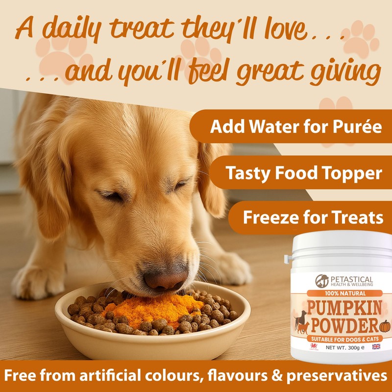Petastical Pumpkin Powder for Dogs & Cats, 100% Natural Fibre
