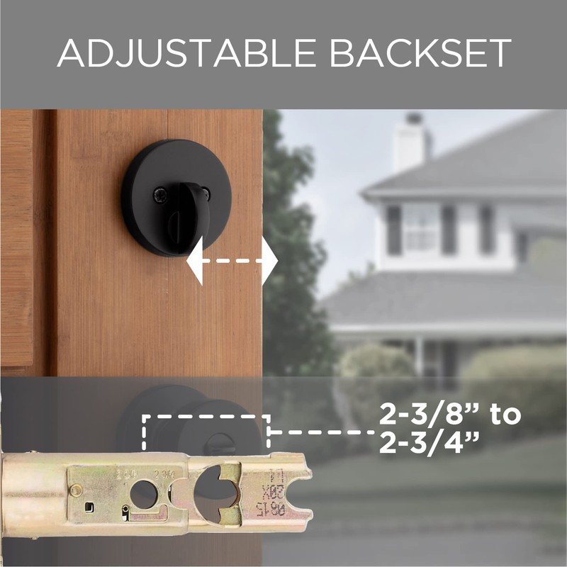 Kwikset 991 Pismo Keyed Entry Knob and Single Cylinder Deadbolt