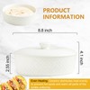 Large Tortilla Warmers with Lid, Embossed Ceramic Tortilla Holder Servers