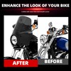 FATECIM Motorcycle 5.75" Headlight Fairing with 11" Smoke Windshield Windscreen