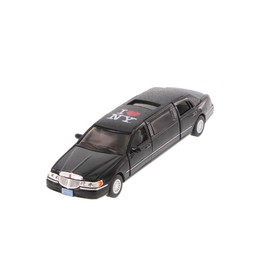 Showcasts Box of 6 I Love New York 1999 Town Car Stretch Limousine, Black 7001DK-LNY - 1/38 Scale Diecast Model Cars