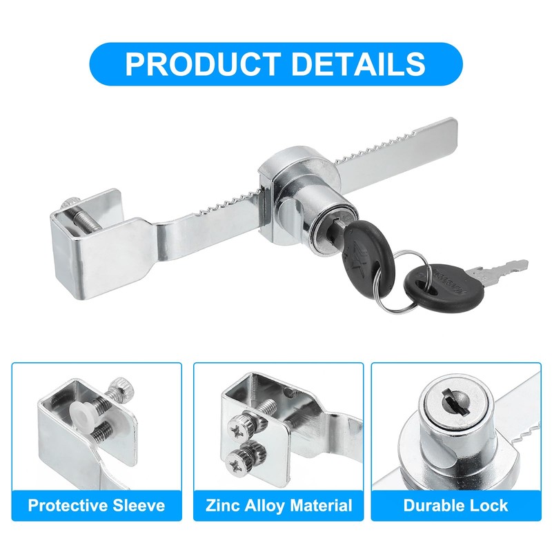 PATIKIL 12 Pack Sliding Glass Door Ratchet Lock with 24