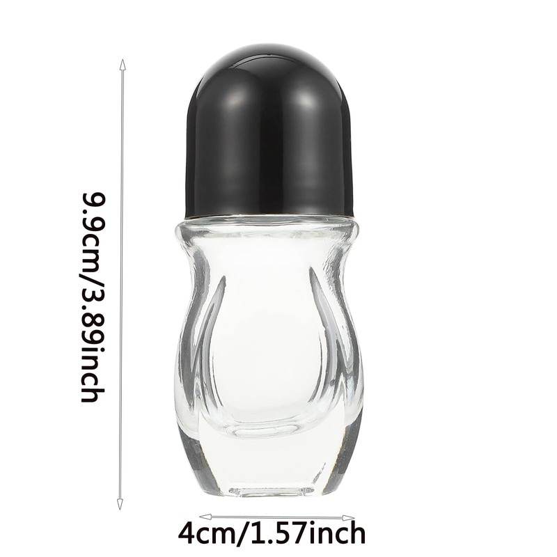 TEONEI Glass Empty Roller Bottles Containers,Essential Oil Roller Bottle,Empty Deodorant