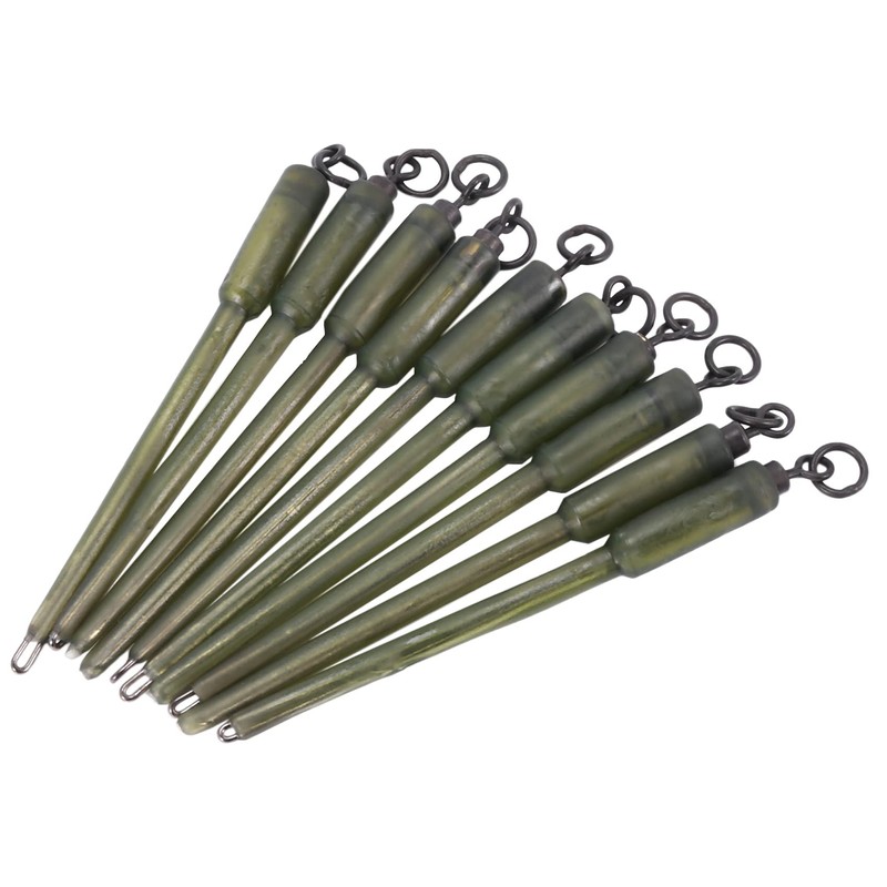 10Pcs Fishing Connector Swivels PVA Tube Bags Stems Solid Bag