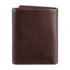 Haggar Men's Leather RFID Trifold Wallet, Brown Extra Capacity, One