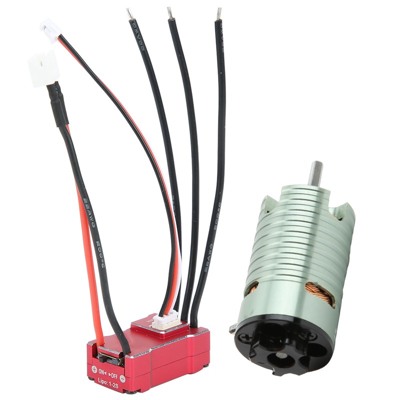 1410 Brushless Motor 18A Red ESC Set RC Car Replacement