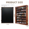 ASmileIndeep Pocket Knife Display Case 7 Rows Lockable Wooden Knife