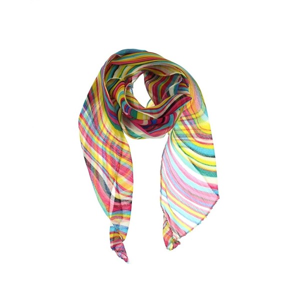 Zac's Alter Ego Multicolour Rainbow Stripe Hippy Sash Scarf