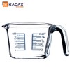 KADAX Glass Measuring Jug, Glass Jug with Ergonomic Handle, Durable