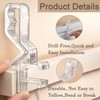 10PCS Valance Clips, Transparent Plastic Window Blind Clips, Hidden Channel