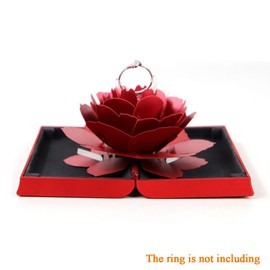 Engagement Ring Box,Ring Rose Box Surprise Jewelry Storage Holder for Woman as Proposal Engagement Wedding Ring Jewelry Gift Case in Valentine's Day ect.