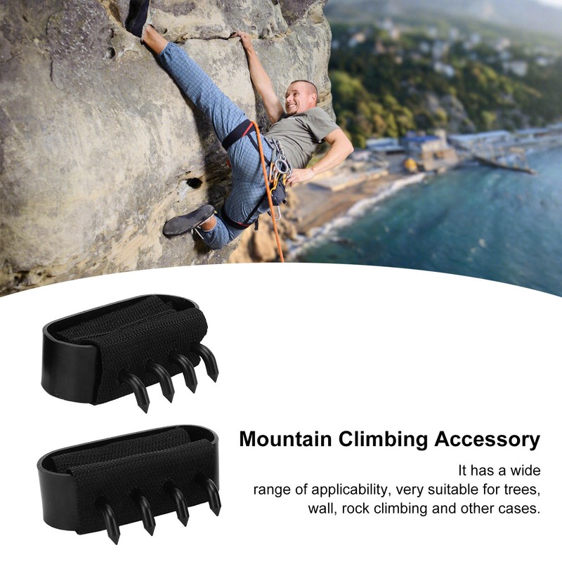 1 Pair/set 4 Tooth Spikes Crampon Hooks Wristband Durable Outdoor