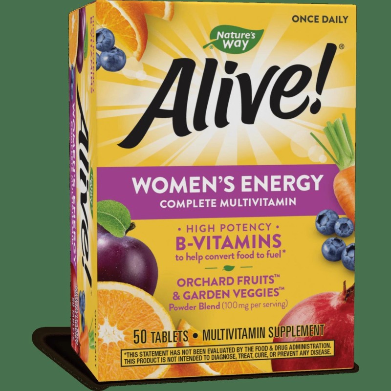 Alive! Women's Energy Complete Daily Multivitamin Tablets, 50 Count
