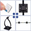 AGT Kabelbinder Klebesockel: 800er-Set UV-beständige Kabelbinder mit Sockel, schwarz (mit