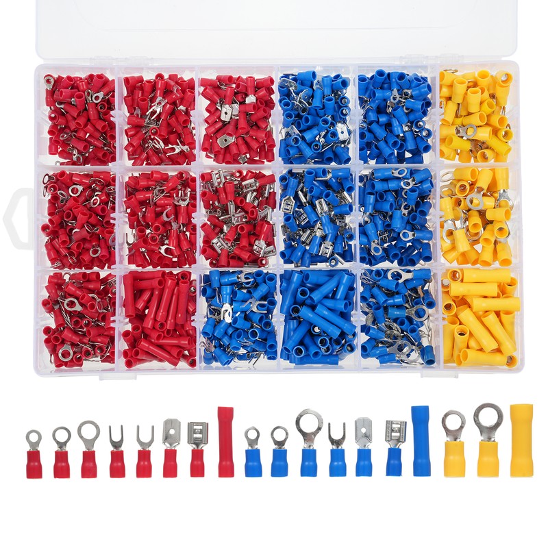 1200PCS Cold Pressure Terminal Set Electrical Wire Connectors, Insulated Wire