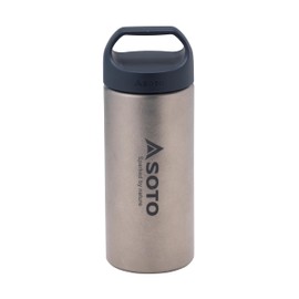 SOTO Titanium Water Bottle - Ultralight, Leak proof, Double-Wall Vacuum Sealed Water Bottle with Lid for Camping Hiking, Backpacking, Cycling, Outdoor & Picnic (200ml)