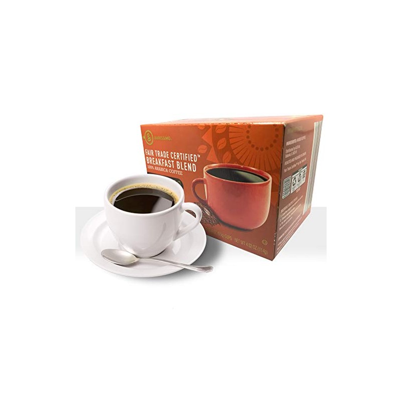 BARISSIMO Breakfast Blend Medium Roast Coffee K-Cup Compatible (Breakfast Blend,
