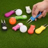 PATIKIL Golf Divot Tool, Foldable Repair Fork with Button Ball