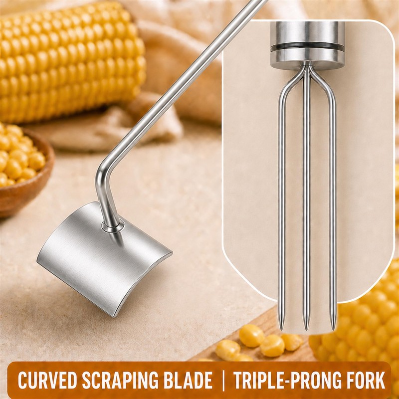 Corn Peeler for Corn on the Cob, 2 Pcs Stainless