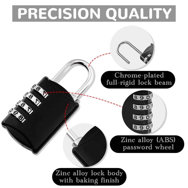 HABNI 2 x Suitcase Locks, Tsa Locks, 4-Digit Locks, Combination