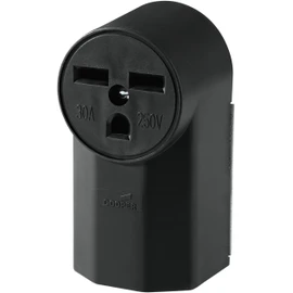 Eaton WD1232 30-Amp 2-Pole 3-Wire 240-Volt Surface Mount Power Receptacle, Black