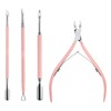 Cuticle Trimmer - ShiningUU 4pcs Stainless Steel Cuticle Remover Set