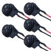 DMWD Waterproof 20A ON-Off Round Rocker Toggle Switch 2 Pins